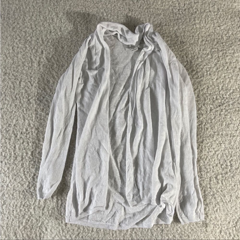 Rachel Zoe‎ small white linen cardigan